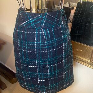 Plaid Women's Skirt in Black and Green